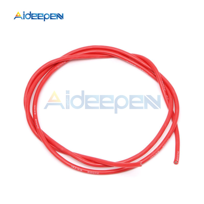 【VisioN Shop】1 Pair AWG Gauge Wire Flexible Silicone Cables For RC Black 2M Length. 
