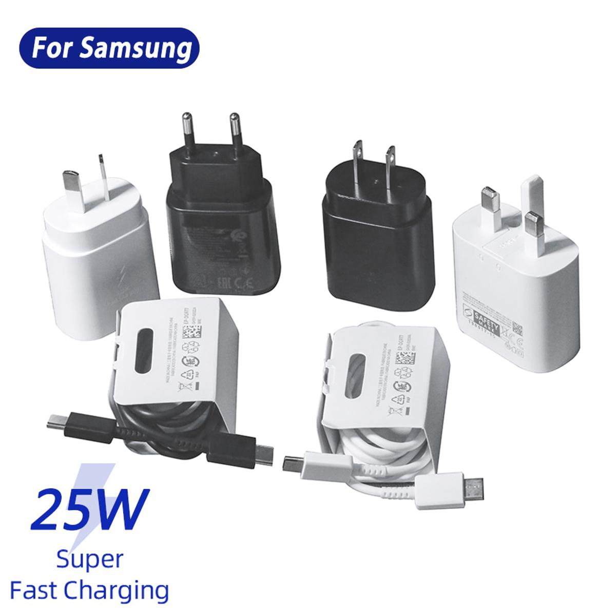 【happy one】For Samsung Ultra Charger PD 25W Adapter Type C Chargeur for Galaxy S21+ S20 FE 5G Phone USB C Charger EU US UK AU