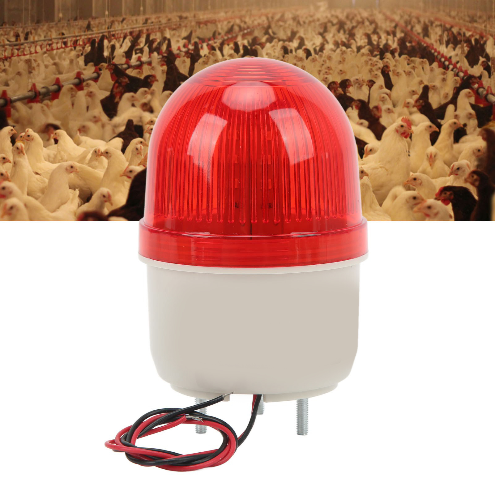 LED Rotating Strobe Warning Light, Industrial Signal Alarm Tower Lamp Machinery Warning Lights for Factory Safety for Poultry Automatic Door. 