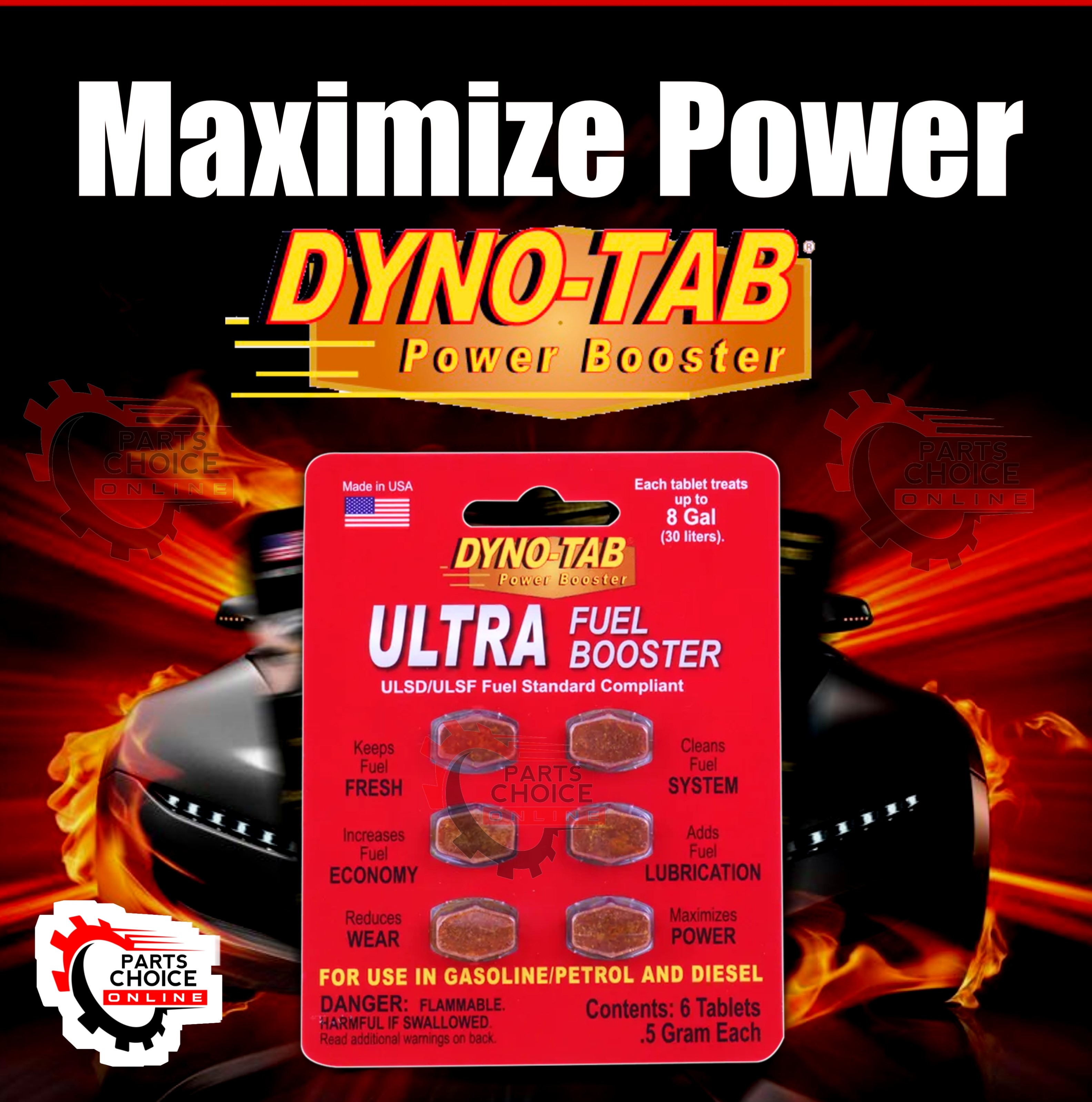 Dynotab® ULTRA Fuel Booster Tab Card Loyal Parts