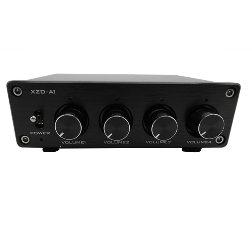 HIFI Lossless 1 Input 4 Output RCA HUB Audio Distributor (Silver). 