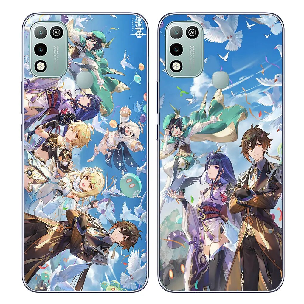 Genshin Impact Venti Cover Phone Casing for Infinix Hot 10i Note 11 10 Pro 9 Play 10T for Tecno Spark 8C 8P 5 6 8 Soft Case. 