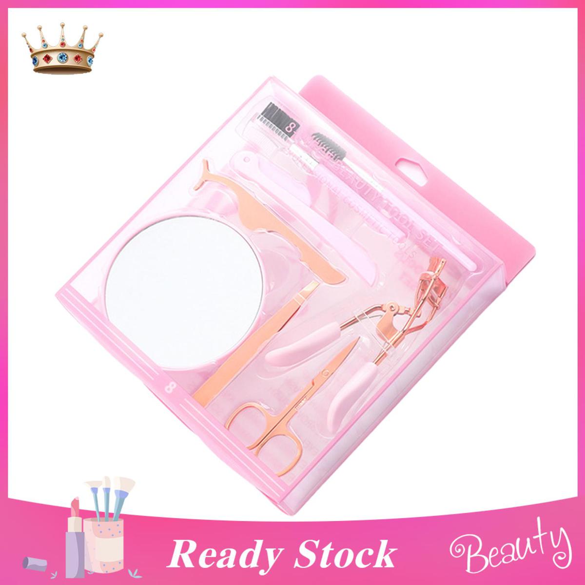 Lash Lift Tool Sturdy Eyelash Curler Eyebrow Cutter Brow Comb Tweezers Kit