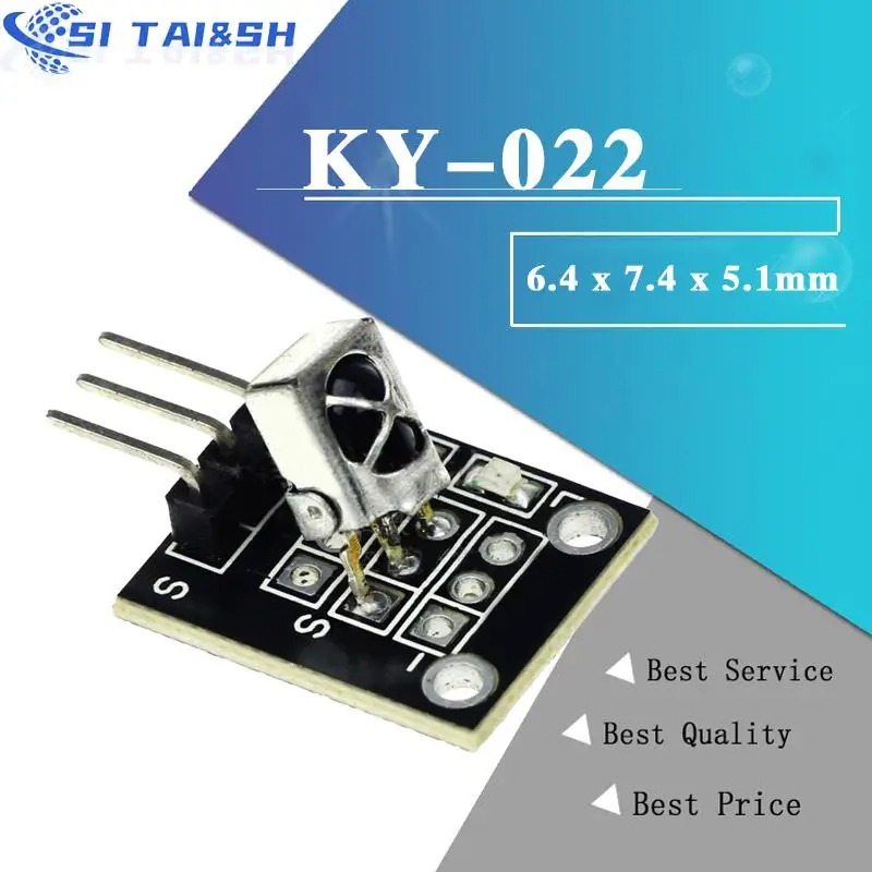 New Electric Unit High quality KY-022 Infrared IR Sensor Receiver Module Accessories For Arduino 6.4 x 7.4 x 5.1mm
