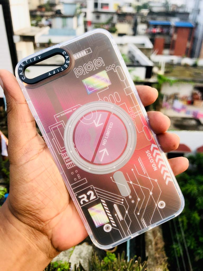 For Iphone 7 Plus / 8 Plus Magsafe phone case color change Purple Slim Clear Premium For iPhone 7 Plus Back Cover