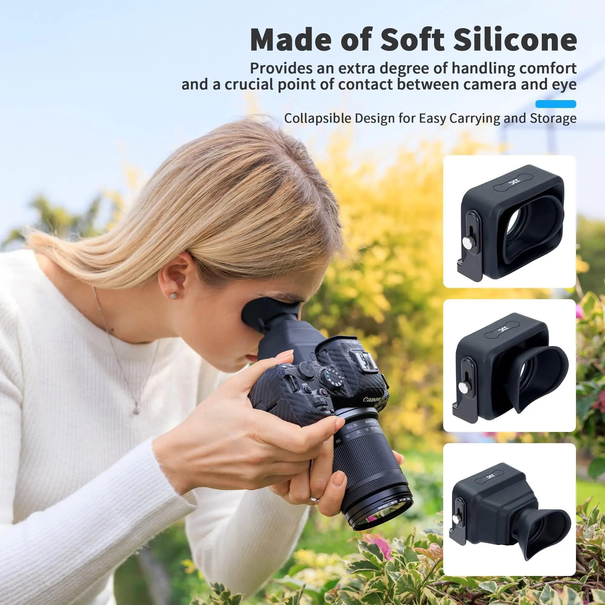JJC Sonying Viewfinder Professional 3.0x HD LCD Screen Viewfinder Camera Extender Eyecup Eyepiece for Sony FX30 FX3 Camera Black. 