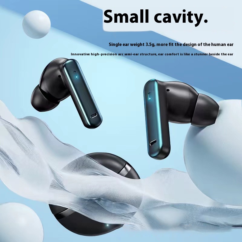 Bluetooth headset new private model smart touch noise reduction TWS wireless all-in-ear earplugs. 