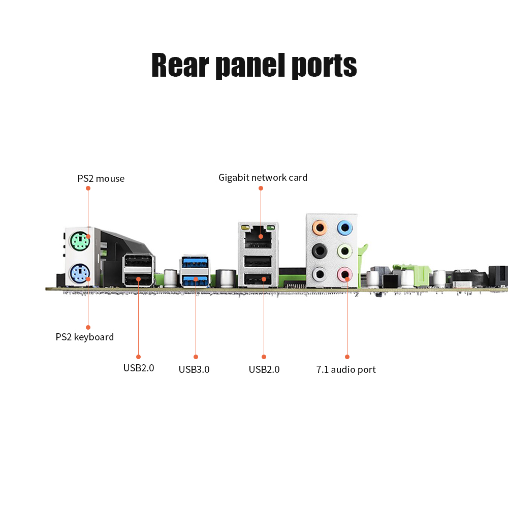 HXSJ Jingsha X79 Motherboard Gaming Mainboard with 4-channel DDR3 Slots M.2 Interface Support LGA2011 V1 V2 Series Processor. 