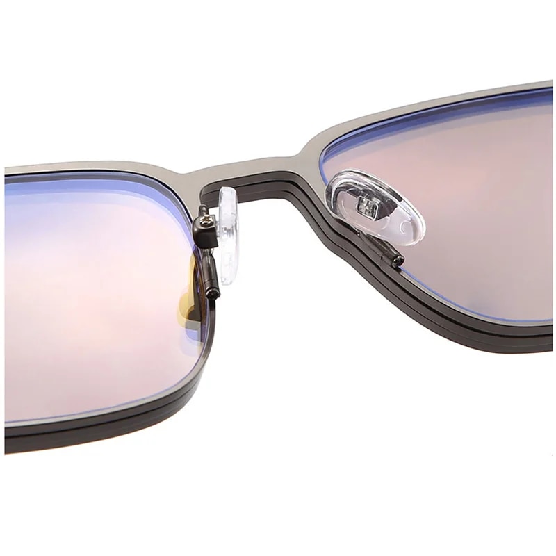 Multi-Use 3 In 1 Glasses Set Metal Blue Light Blocking Glasses with 2Pcs Magnetic Clips On Polarized/Night Vision Sunglasses New. 
