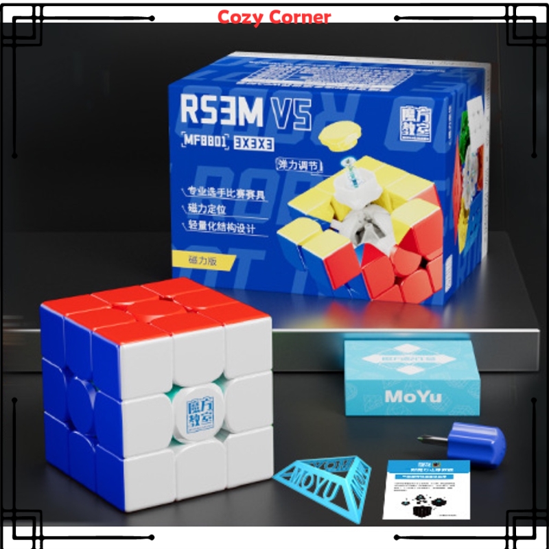 CozyMoYu RS3M V5 3x3 Magnetic Cube 2023 Speed Cube Moyu RS3M V 5 3x3x3 Stickerless MFJS Puzzle Speed RS3 M V5 Cube. 