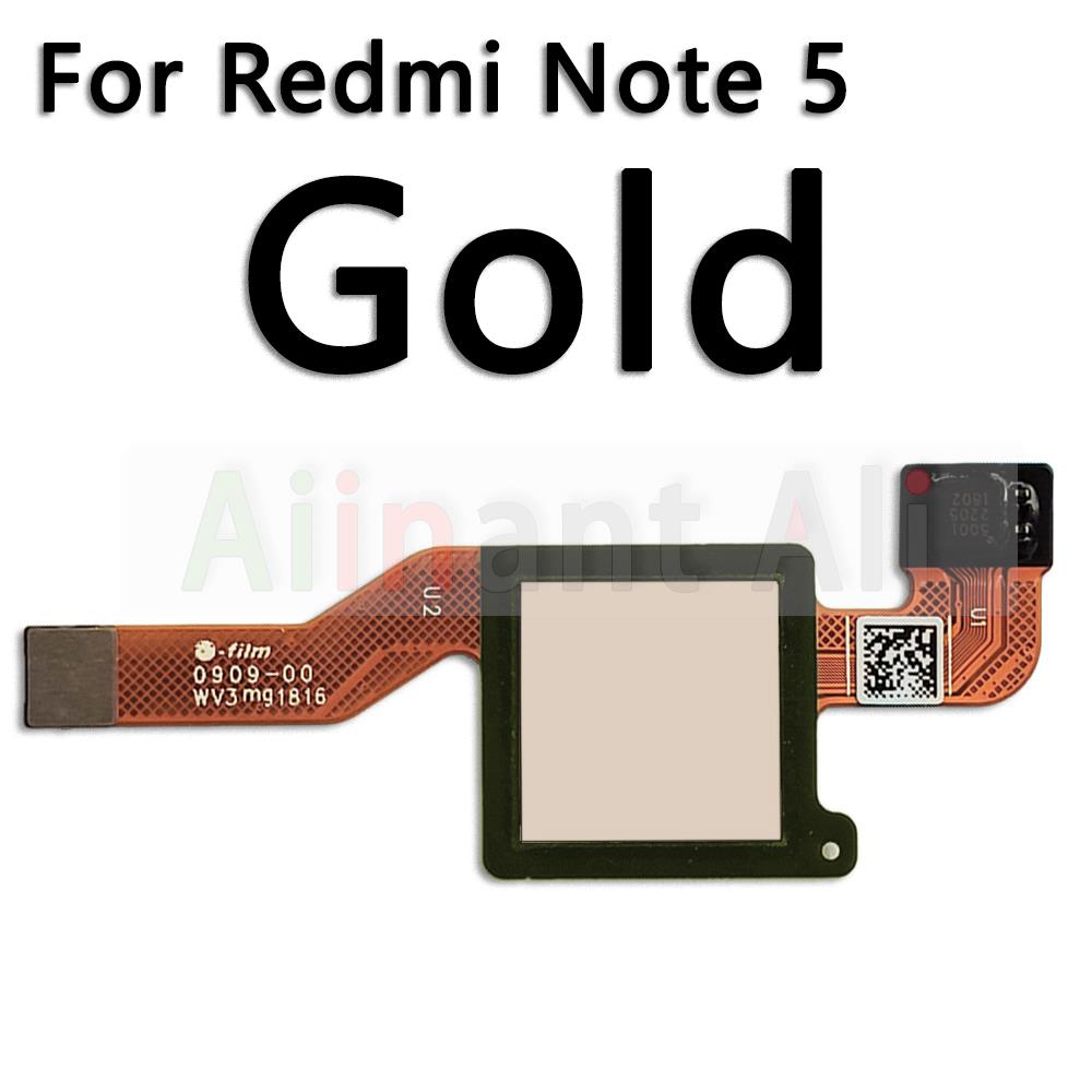 AiinAnt Home Button Back Touch ID Finger Scanner Fingerprint Sensor Flex Cable For Xiaomi Redmi Note 5 5A Pro Prime Plus Parts. 