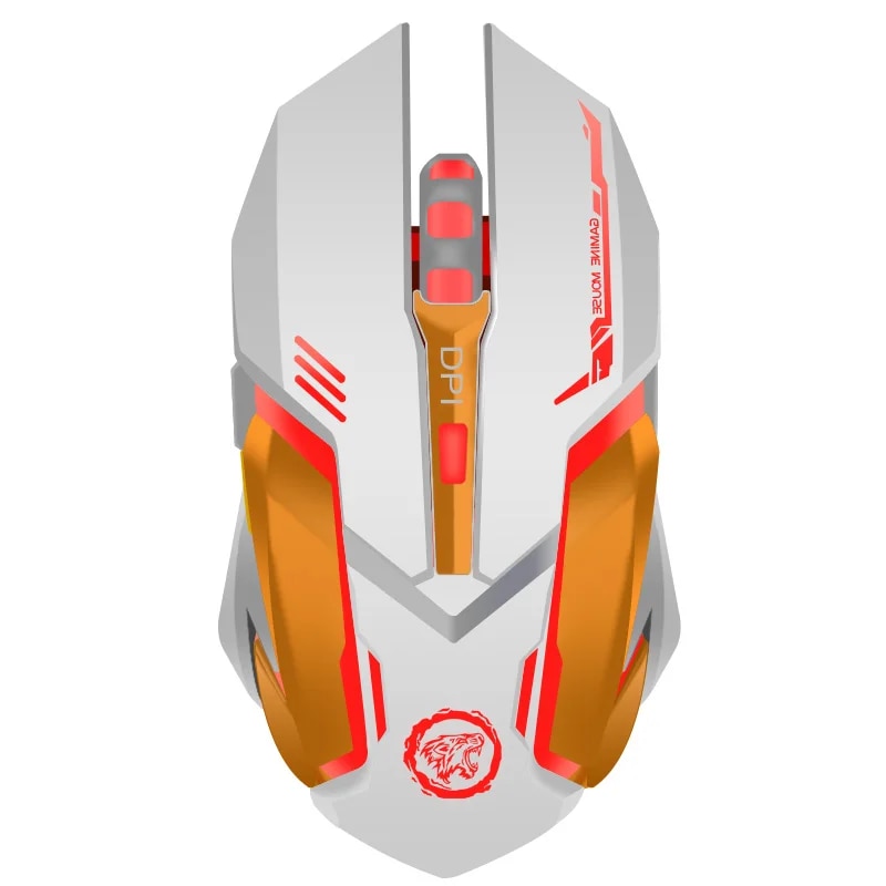 AZZOR Wireless Gaming Mouse Rechargeable 7-color Luminous Backlight Breath Comfort Gamer for Computer Desktop Laptop NoteBook PC. 