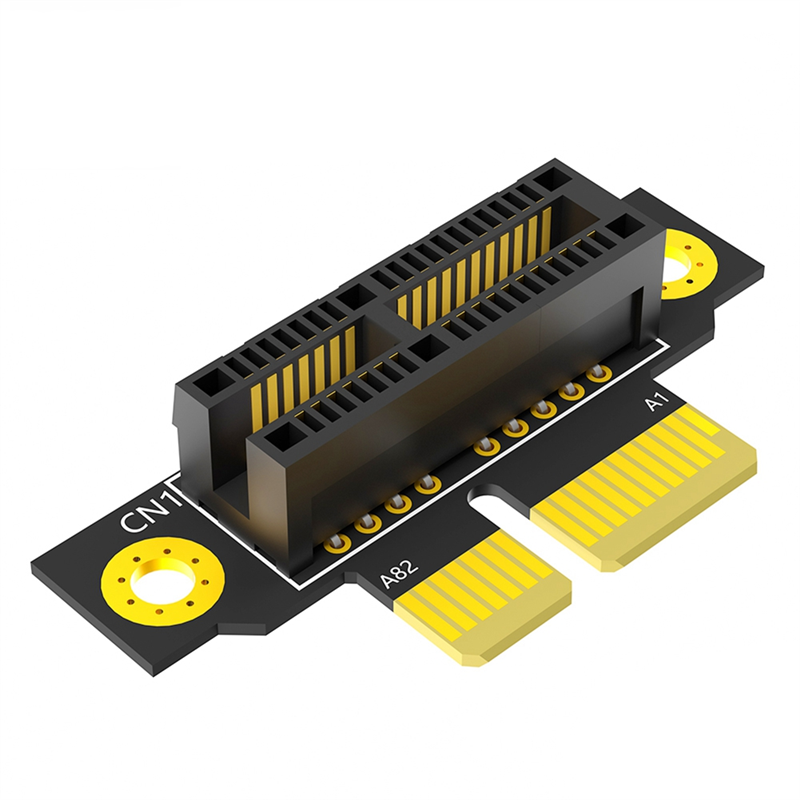 PCI-E 1X 3.0 90 Degree Reverse Male to Female Riser Card for 1U Server (Installation Direction Towards CPU)