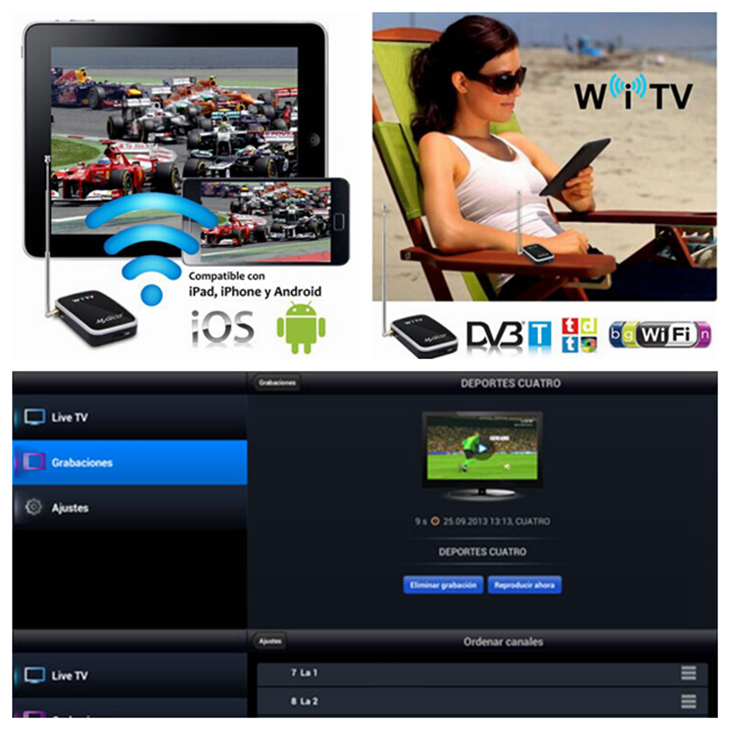 IOS Android TV Tuner-Geniatech Mygica WiTV- Watch Live Freeview on Smartphones and Tablets for Apple iPad iPhone. 