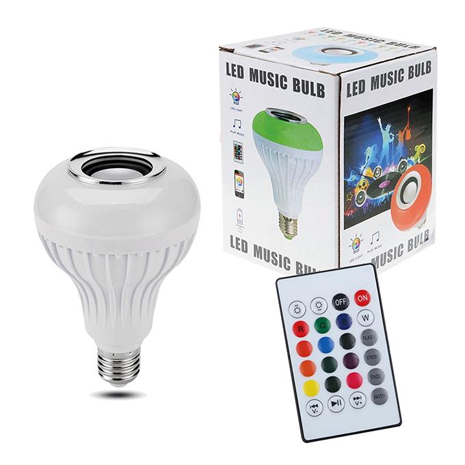 Bluetooth Speaker Bulb With Remote Control Light- Home Decoration- Audio System- Portable Bluetooth Speaker - Remote control Light Room Lighting. 