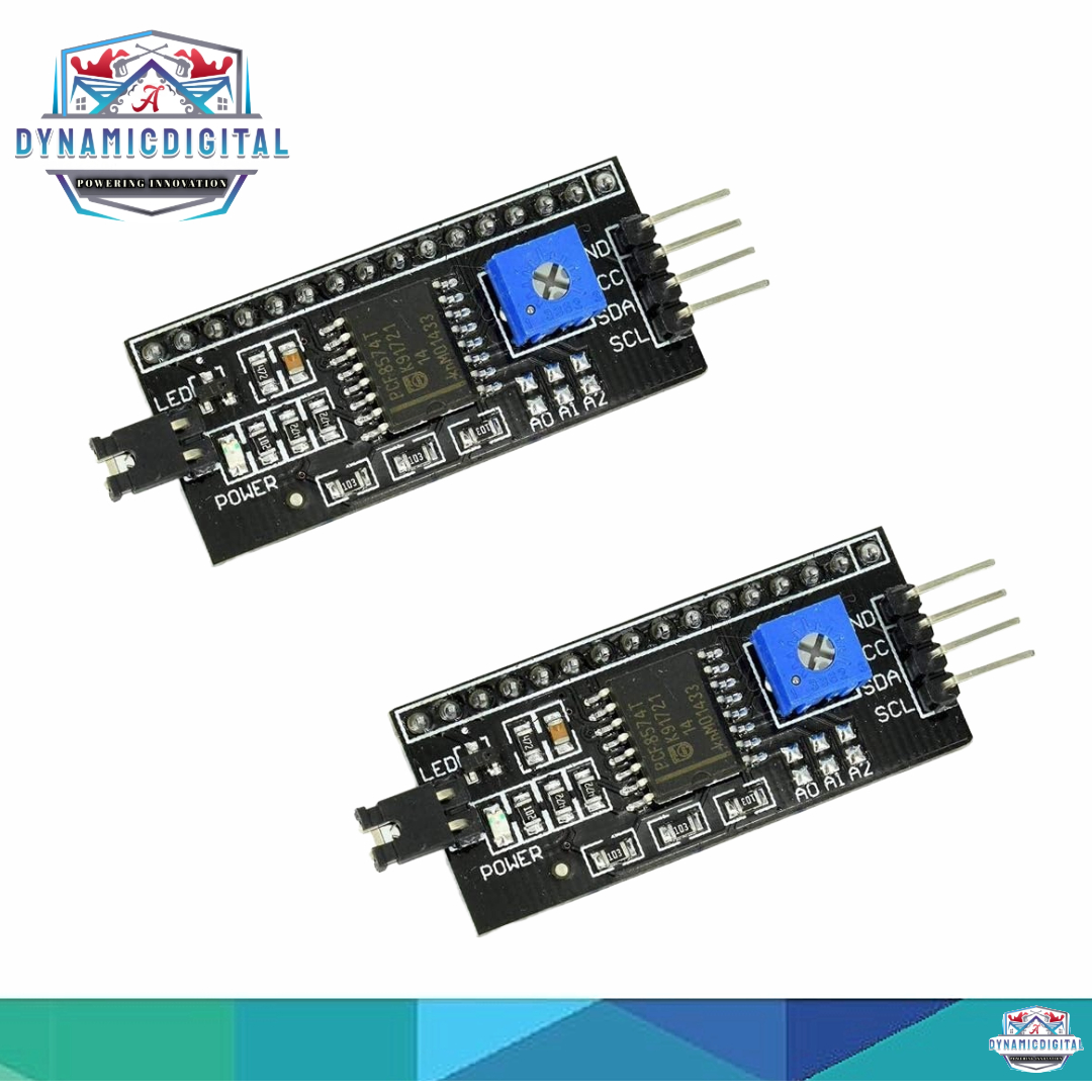 IIC/I2C Serial Interface Adapter Module For 16x2 (1602) Character Alphanumeric LCD Display. 