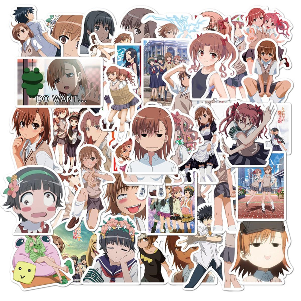 【happy one】Toaru no Railgun Anime Sticker Cute Girl Decals for Kid Phone Pack Skateboard Luggage Waterproof Stickers