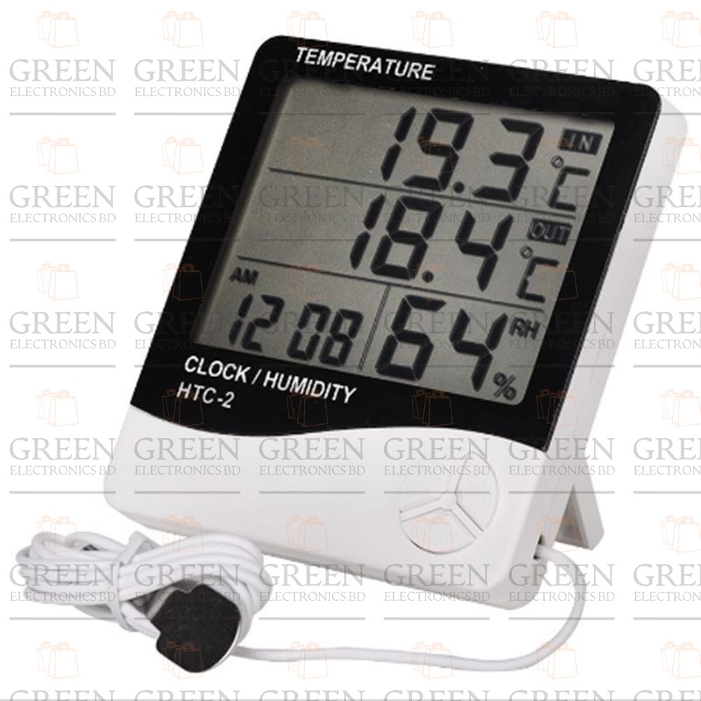 Digital Temperature Humidity Time Meter. 