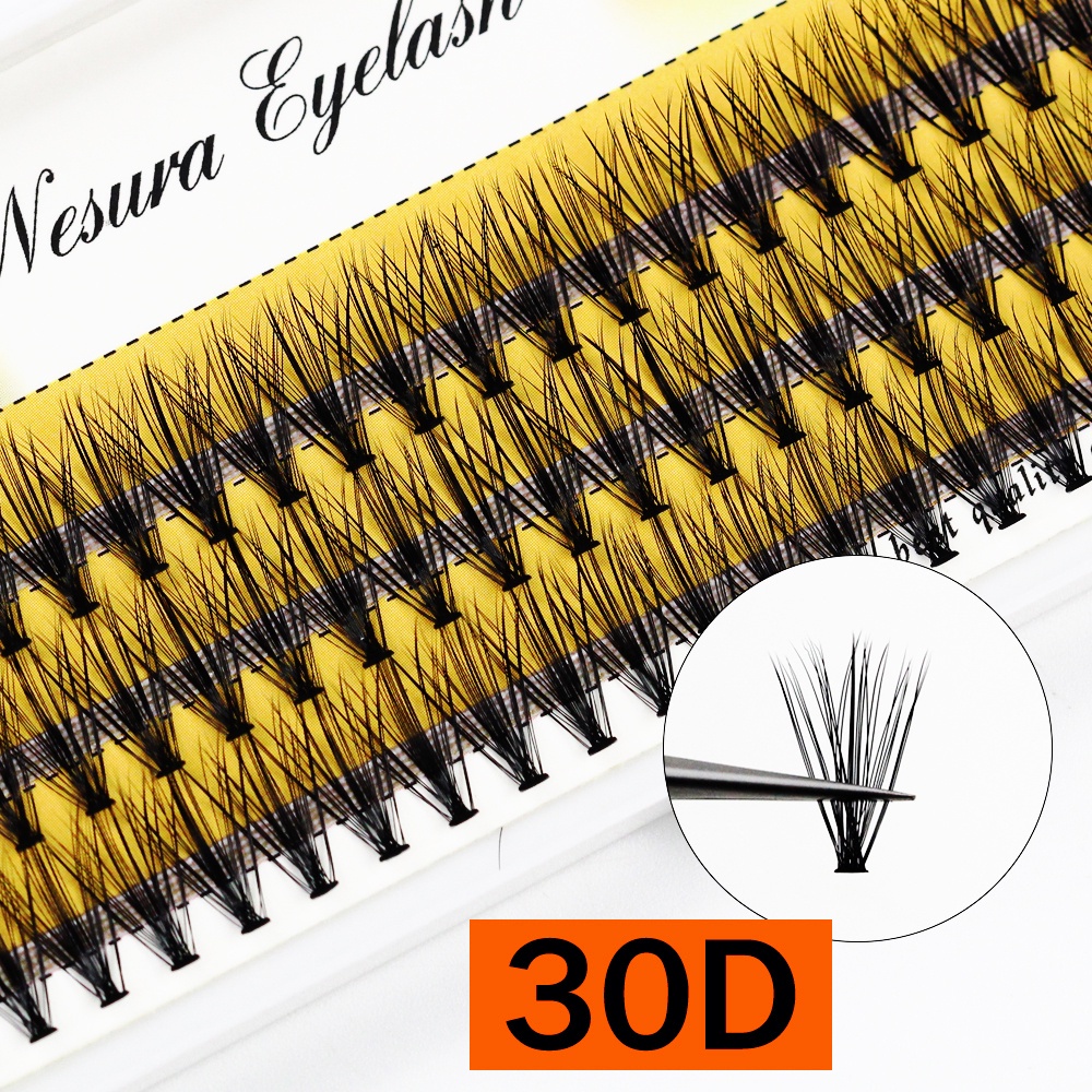 Lvcheryl Thick Self Grafted Eyelash Extension Set Kits With Glue Tweezers Segmented False Eyelash Individual Eyelashes Free Tools. 