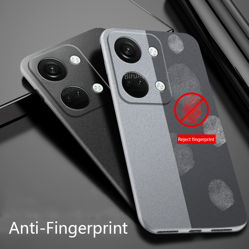 Biruiqu For Oneplus Nord 3 Shockproof Anti Slip Soft TPU Sandstone Matte Back Case Cover. 