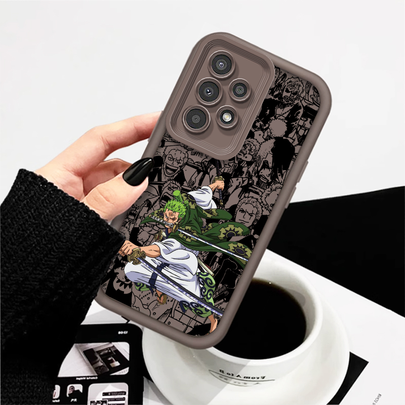 Anime Luxury Ones Piece For Samsung A73 A71 A54 A53 A52 A51 A33 A32 A21S A14 A13 A12 A03 A04 A05 5G Eye Ladder Soft Phone Case. 