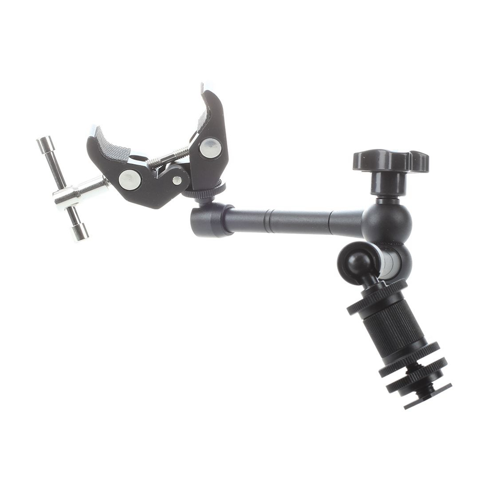 1Pcs 11 Inch Friction Articulating Arm + Clamp & 1Pcs Aluminium Alloy Mini Ball Head 1/4 inch Mount