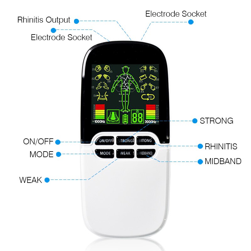 Multi-Functional Dual-Output Muscle Stimulator Tens Acupuncture Physiotherapy Massage Machine EMS/Abs Massager Health Fat Burner. 