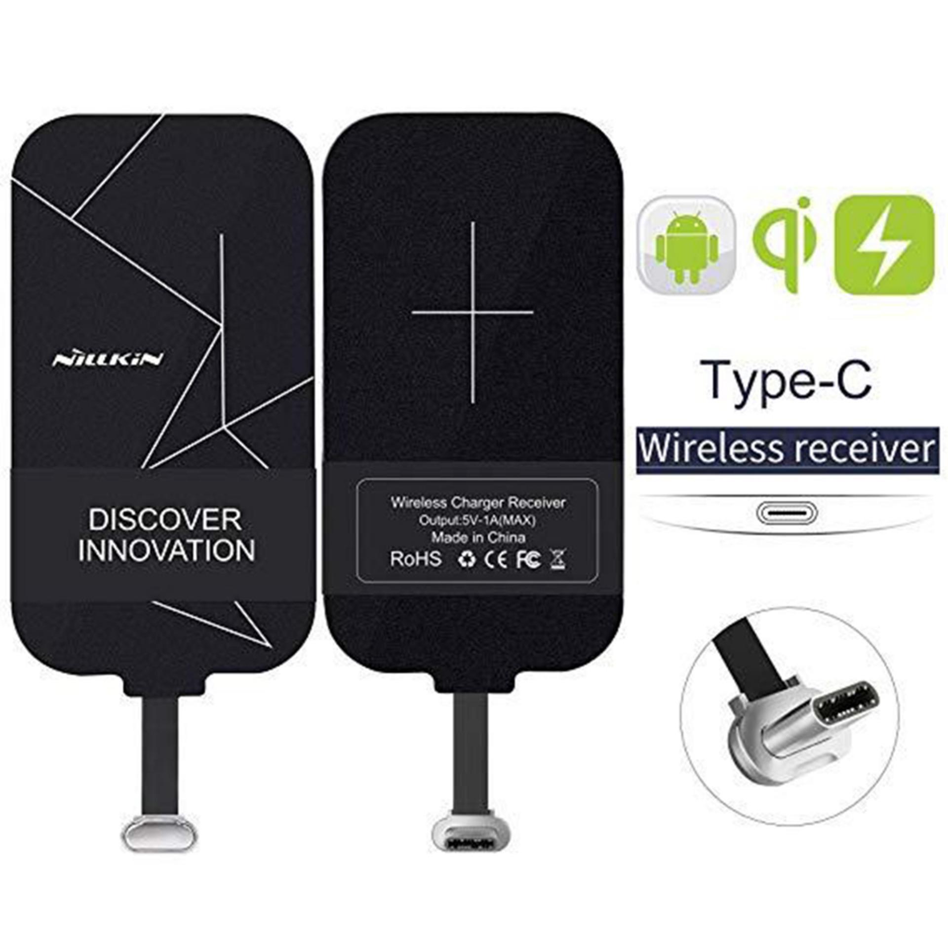 Universal Qi Standard Wireless Charging Receiver - Type C Charging Receiver. 
