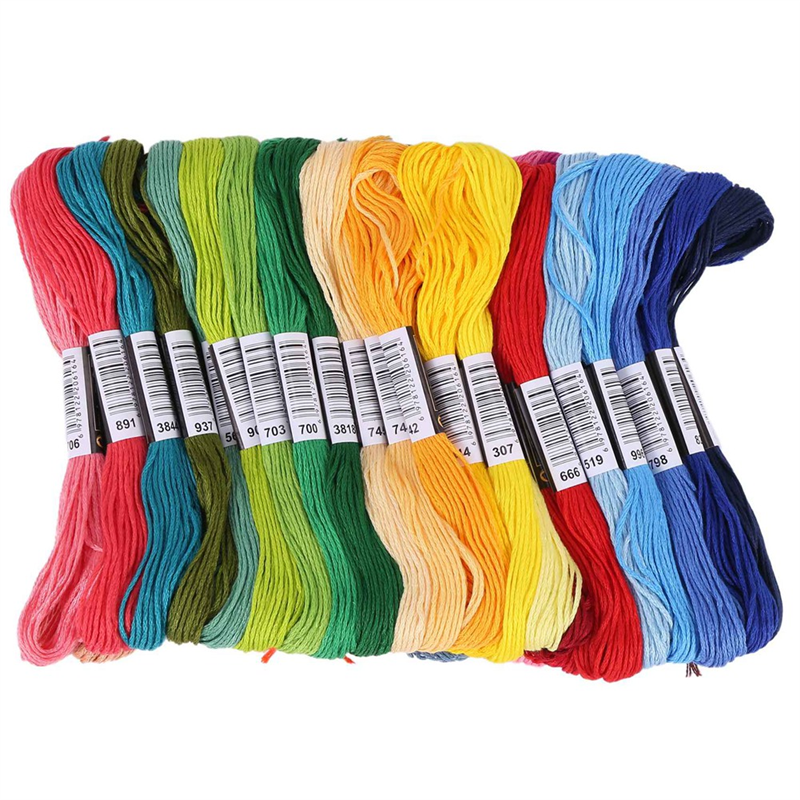 100 Skeins Embroidery Floss Thread Bracelet String with Needles for Friendship Bracelet. 