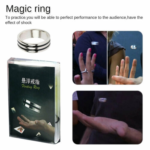 Magic Floating Rings Tricks Play Show Props Magnetic Effect Funny Invisible Ring. 