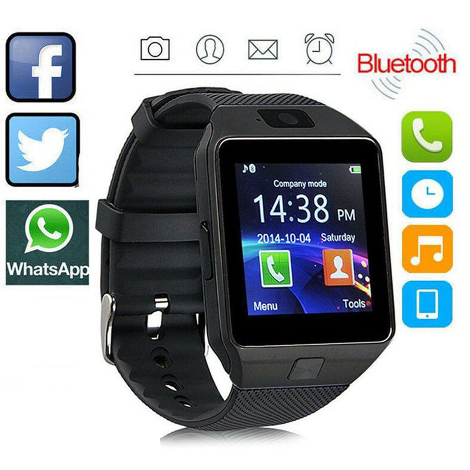 ZEPAD DZ09 Smart Watch Android Sim Card Slot Smartwatch with TF Card Camera. 