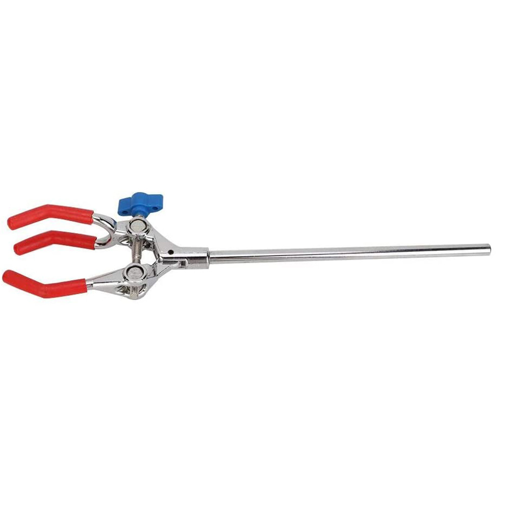Lab Clamp 28cm 3 Finger Style Rubber-Coated Head Clamp