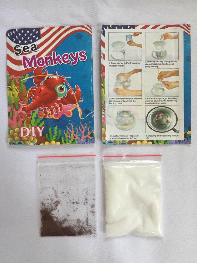 One Piece 15 mm L Sea Monkey Monkeys Eggs Fairy Brine Shrimp Grow Artemia Salina Crayfish Prawns NOT Triops Egg Toy Hatch Toys. 