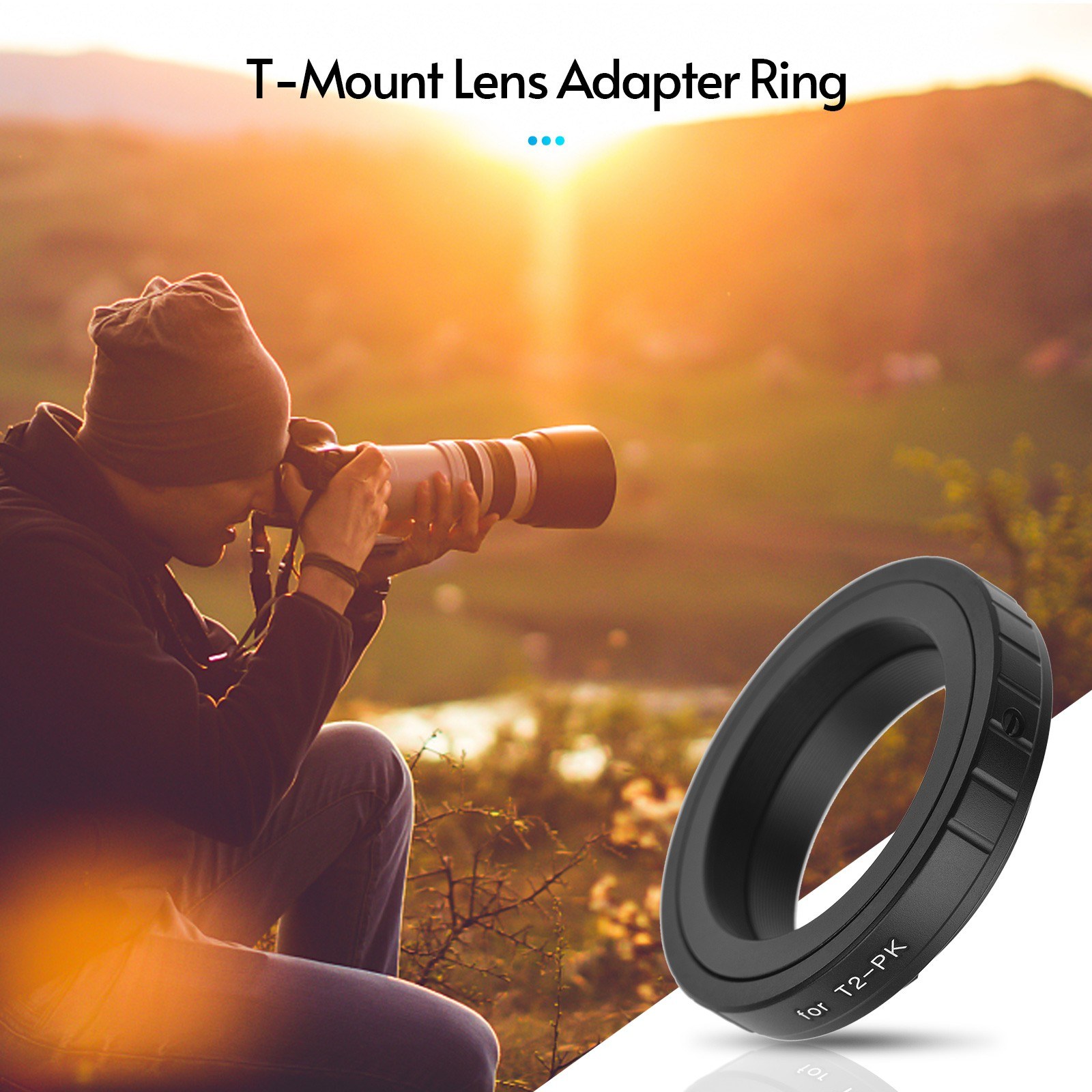 T2PK metal lens mounting adapter ring T/T2 mounting lens adapter. 