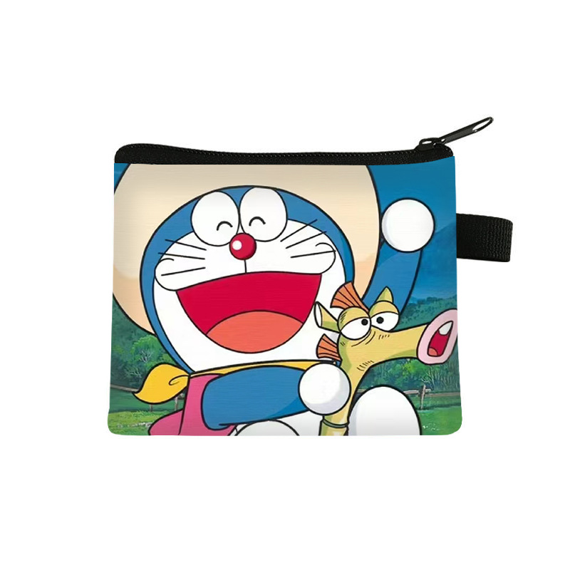 New Doraemon Coin Purse Student Kids Card Bag Bag Cute Storage Bag High Value Headphone Bag Wholesale