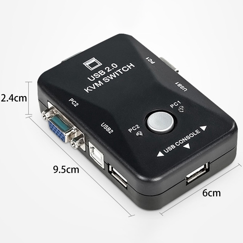 【Lejia】Usb 2.0 Switch 2 Usb Switcher 1920*1440 Vga Svga Splitter Box For Computer Sharing Monitor Keyboard. 