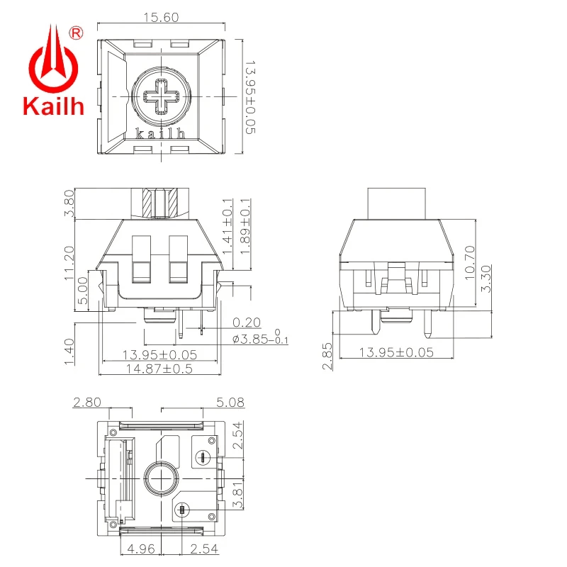 Kailh BOX Silent Switch Pink Brown Linear Tactile Switches For Mechanical Keyboard RGB SMD MX 3 Pins Mute Sound Gaming Switch. 