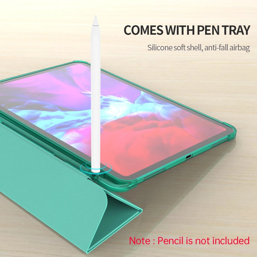 For iPad 10 10th Generation Case with Pencil Holder Silicone Back Cover For iPad Pro 11 Air 5 10 9 10 2 9th 10th Gen 2022 A2696. 