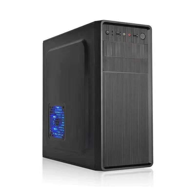 CARBON Computer Case Game PC Desktop Steel Plat mATx ATX Gaming Tempered Computer Case HTPC Case For Household Office PC- Black. 
