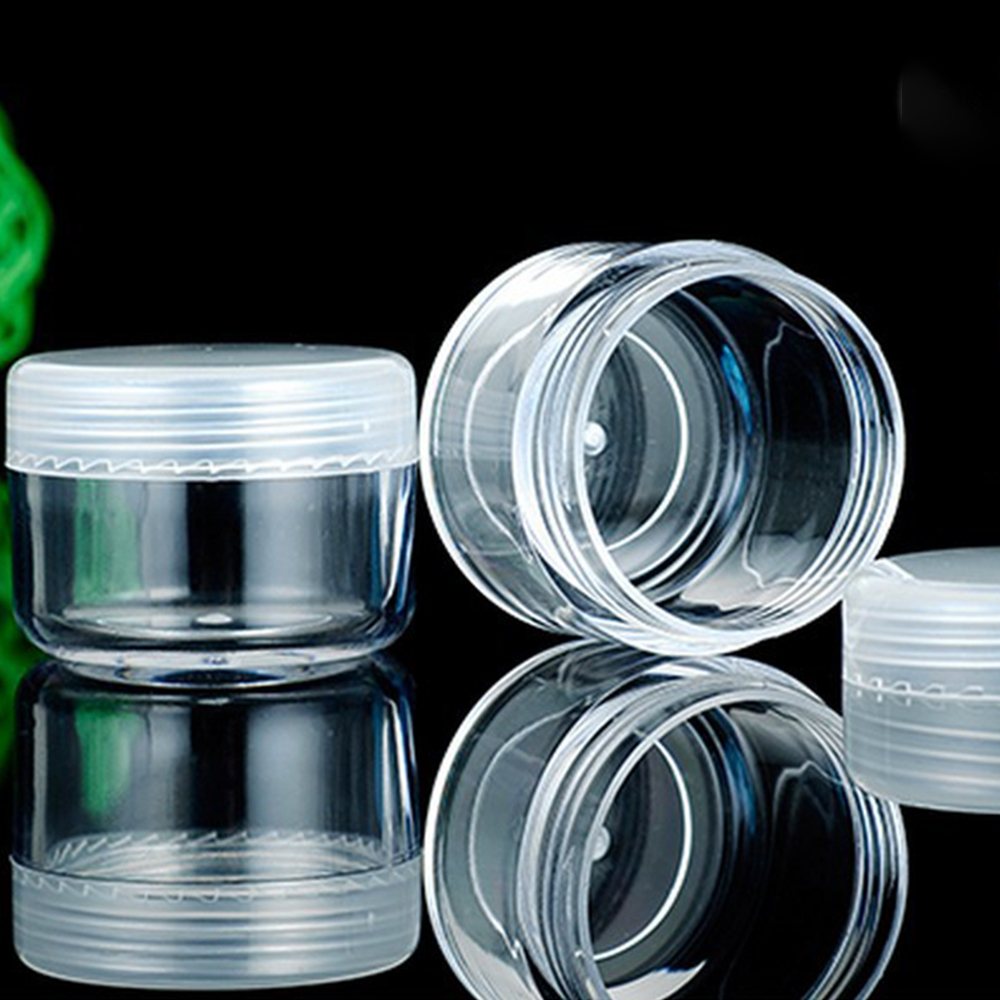 3g/5g/8g/10g/15g/20g Frosted Cap Face Cream Jar Small Jar Empty Cosmetic Bottles Refillable Bottles Plastic Eyeshadow Makeup Face Cream Jar Pot Container. 