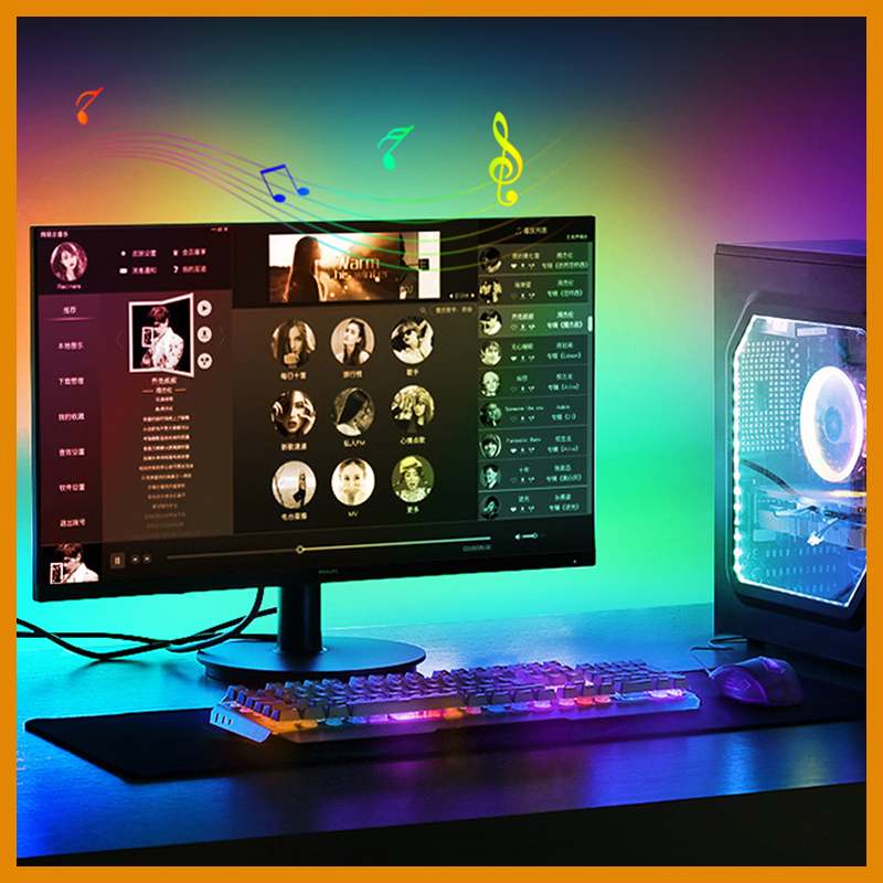 DIY Ambient TV PC Backlight Kit WS2812B LED Strip Dream Screen USB LED Strip HDTV Computer Monitor Backlight Addressable. 