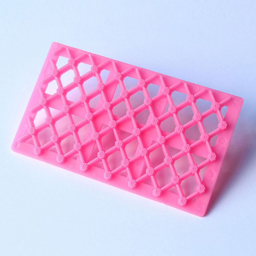 DIY Square Grid Chocolate Fondant Cake Cutter Baking Emboss Decorating Mold Tool. 
