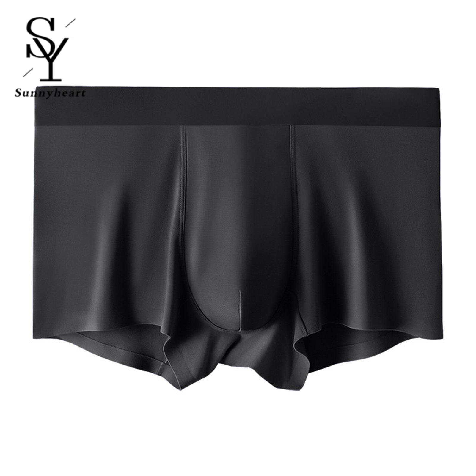 Sunnyheart Male Underwear Shorts Mid Waist Good Stretch Close Fit Underpants