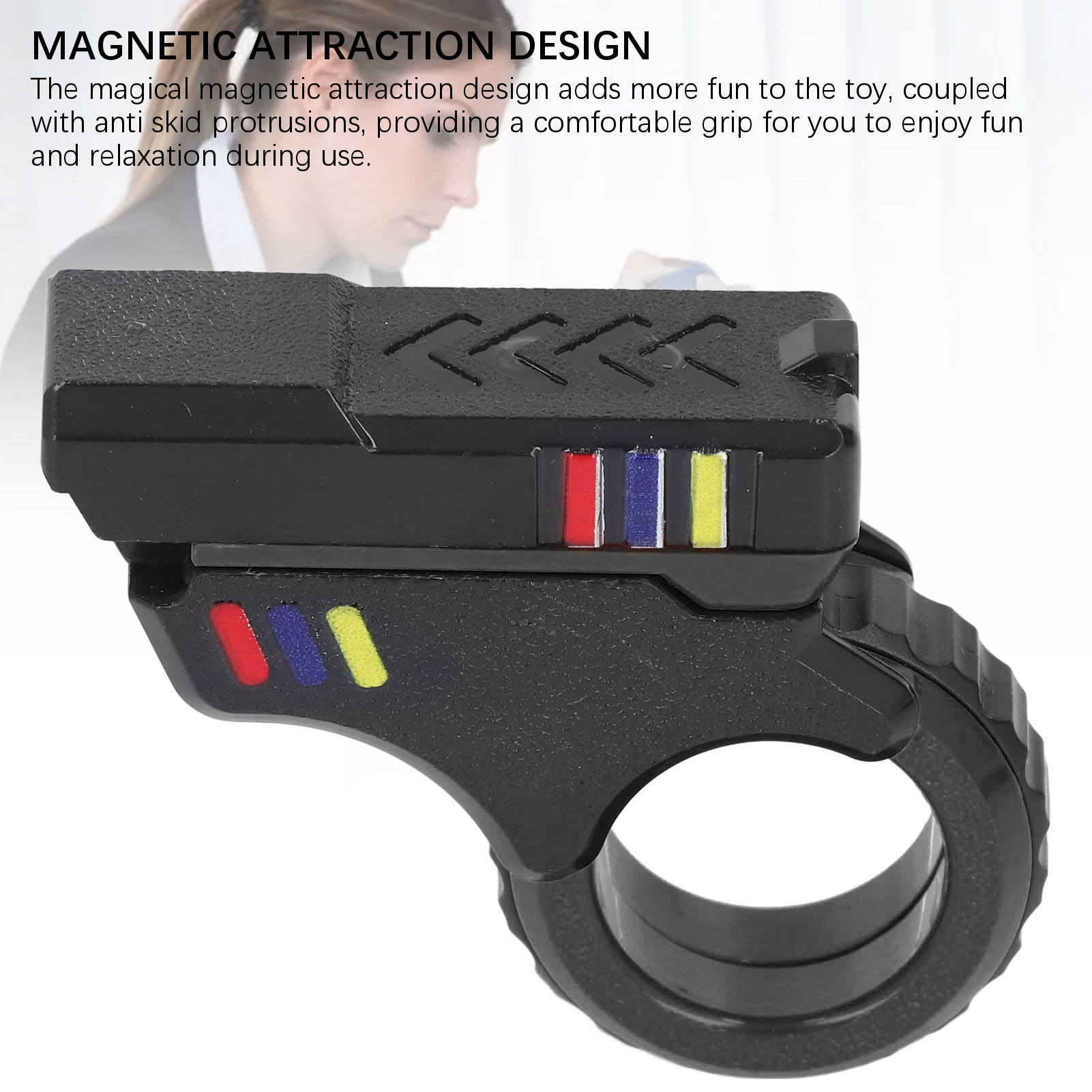 Fingertip Toy 3D Slider Fingertip Slider Toy Wear Resistant Magnetic Stress Relief Portable for ADHD ADD Autism. 