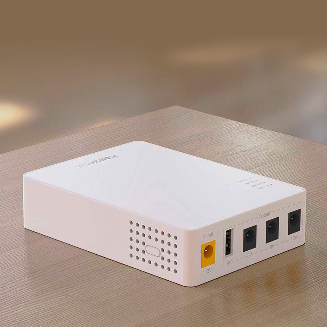 MARSRIVA KP3 EC 8400mAh Smart Mini Router DC UPS 18Watt max output with 3 DC output and 1 USB Output (Adapter not Included). 