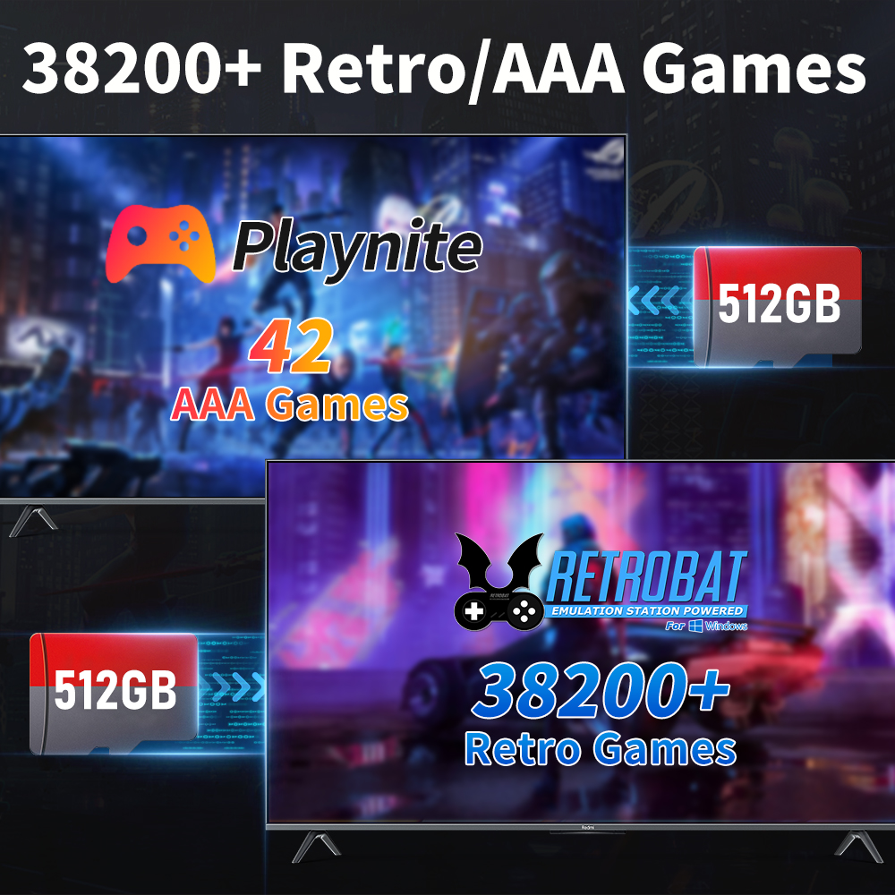 Game TF Card for ROG ALLY/Rog ALLY X/Wins Handheld/PC Playnite Retrobat Game Console 38200+AAA/Retro Games for PS3/PS2/Switch. 