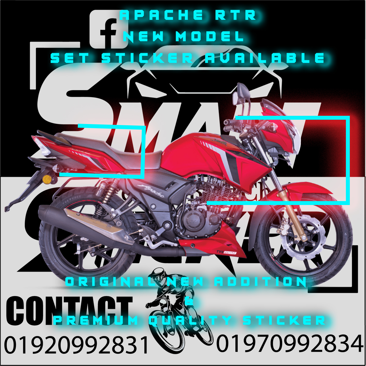 APACHE RTR SET STICKER  ||  Apache rtr body sticker ||  apache rtr new model sticker. 