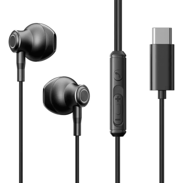 JOYROOM JR-EC07 TYPE-C Series Half In-Ear Wired Earphones joyroom Type c headphone type c earphone. 