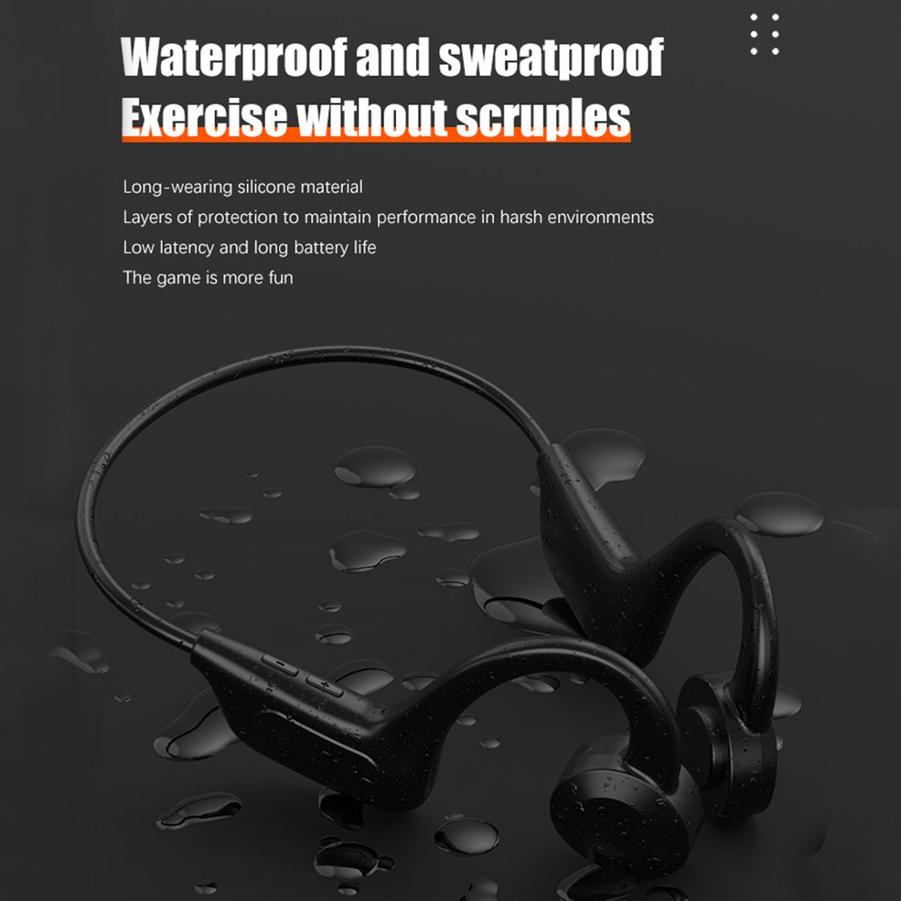 Vg02 Bone Conduction Wireless Headset 5.1 Concept Bone Conduction Movement. 