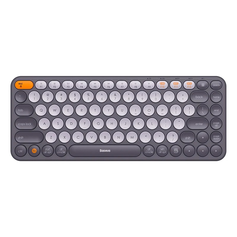 Baseus K01A Wireless Tri-Mode Keyboard Ergonomic Design Multi-Connection with High Portability - Grey